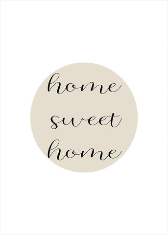 Home Sweet Home Black Ornate Wood Framed Art Print with Double Matting by Mi, Suki