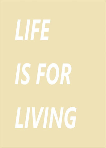 Life is for Living Black Ornate Wood Framed Art Print with Double Matting by Mi, Suki