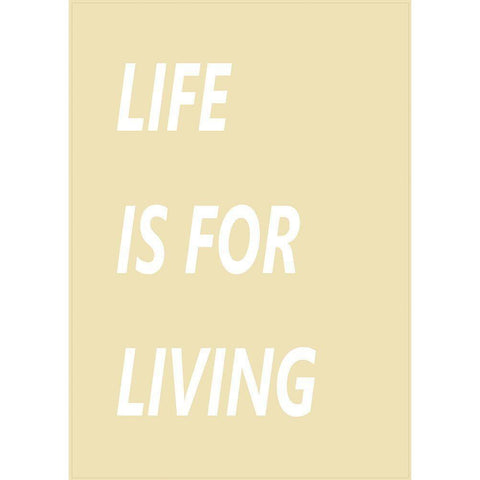 Life is for Living Black Modern Wood Framed Art Print with Double Matting by Mi, Suki