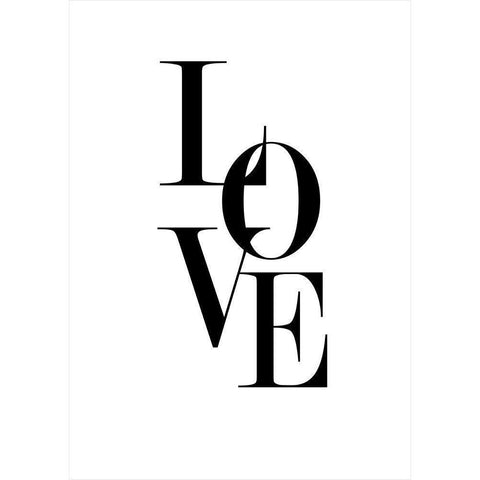 Love Black Modern Wood Framed Art Print with Double Matting by Mi, Suki