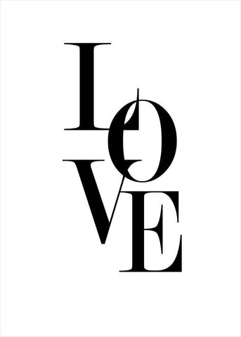 Love White Modern Wood Framed Art Print with Double Matting by Mi, Suki