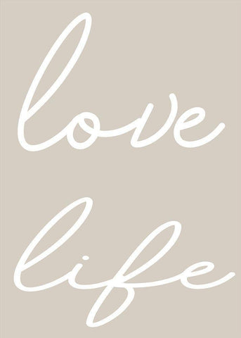 Love Life White Modern Wood Framed Art Print with Double Matting by Mi, Suki