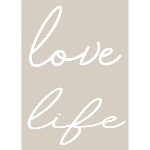 Love Life White Modern Wood Framed Art Print by Mi, Suki