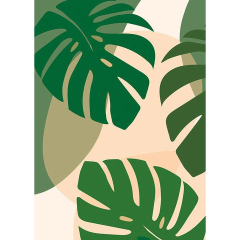 Monstera White Modern Wood Framed Art Print by Hollie, Jasmine