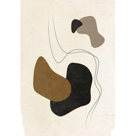 Mystique No.1 Black Modern Wood Framed Art Print with Double Matting by Ratcliffe, Tiffany