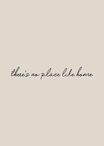 No Place Like Home White Modern Wood Framed Art Print with Double Matting by Mi, Suki