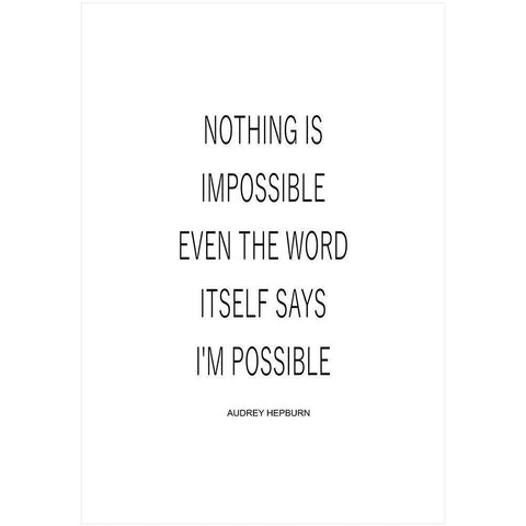 Nothing is Impossible Gold Ornate Wood Framed Art Print with Double Matting by Mi, Suki