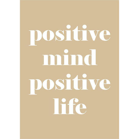 Positive Mind White Modern Wood Framed Art Print by Mi, Suki