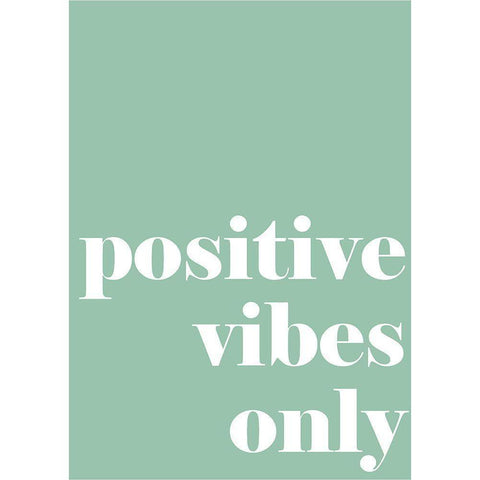 Positive Vibes Only Black Modern Wood Framed Art Print by Mi, Suki