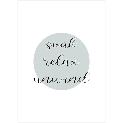 Relax-Unwind White Modern Wood Framed Art Print by Mi, Suki