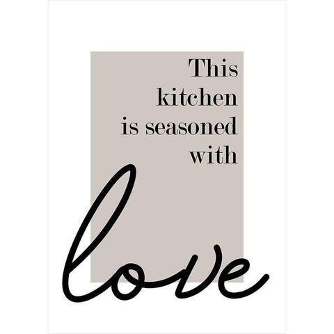 Seasoned with Love Black Modern Wood Framed Art Print with Double Matting by Mi, Suki