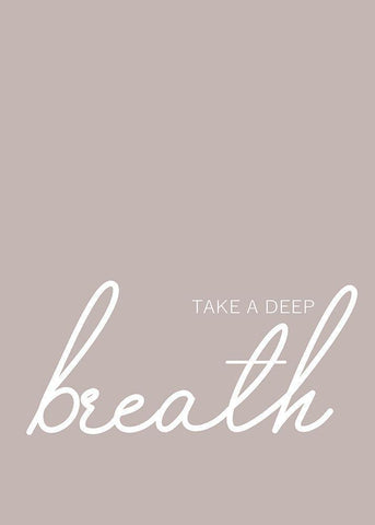 Take a Deep Breath White Modern Wood Framed Art Print with Double Matting by Mi, Suki