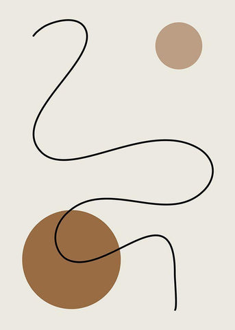 The Line No.2 White Modern Wood Framed Art Print with Double Matting by Ratcliffe, Tiffany