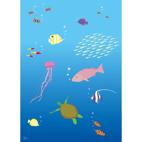 Underwater No.2 White Modern Wood Framed Art Print by Hollie, Jasmine