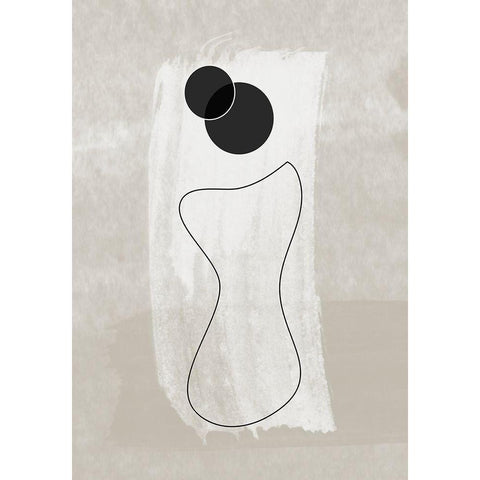 Vase No.1 Black Modern Wood Framed Art Print by Ratcliffe, Tiffany