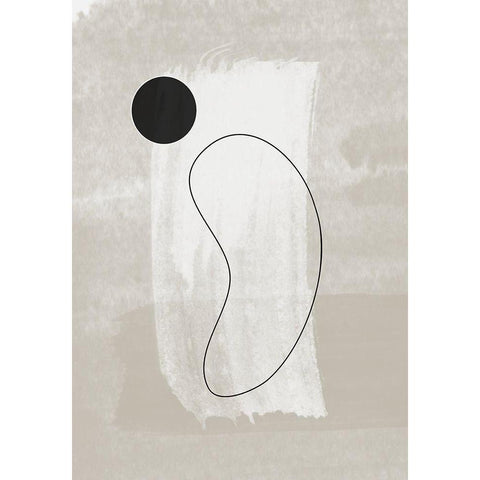 Vase No.2 Black Modern Wood Framed Art Print by Ratcliffe, Tiffany