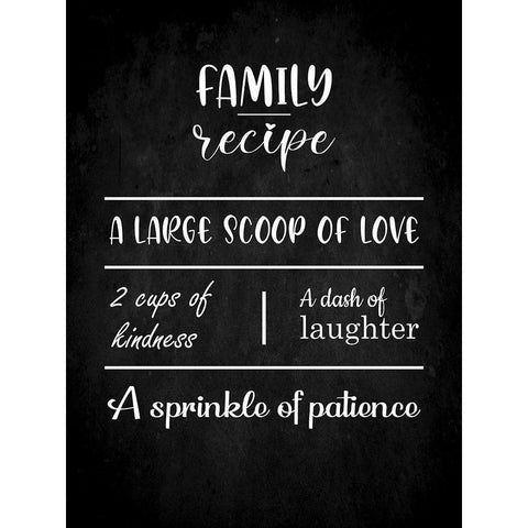 Family Recipe White Modern Wood Framed Art Print by Mi, Suki