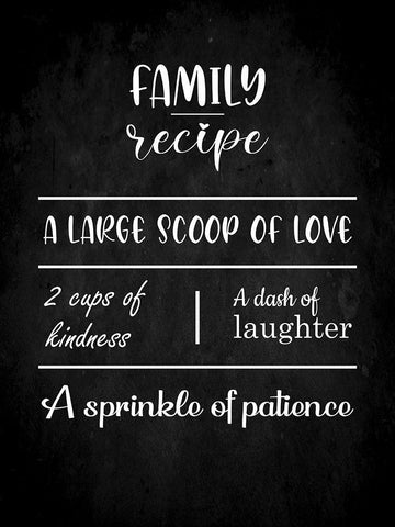 Family Recipe White Modern Wood Framed Art Print with Double Matting by Mi, Suki