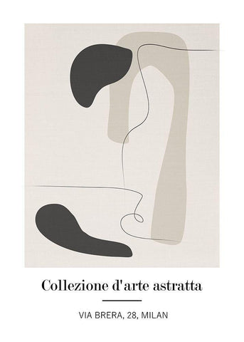 Astratta White Modern Wood Framed Art Print with Double Matting by Ratcliffe, Tiffany