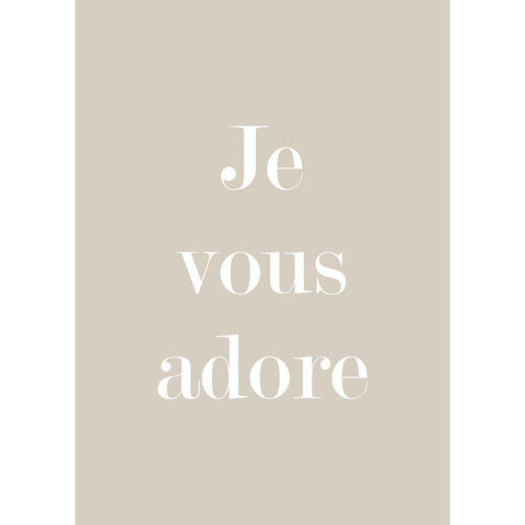 Je Vous Adore Gold Ornate Wood Framed Art Print with Double Matting by Mi, Suki