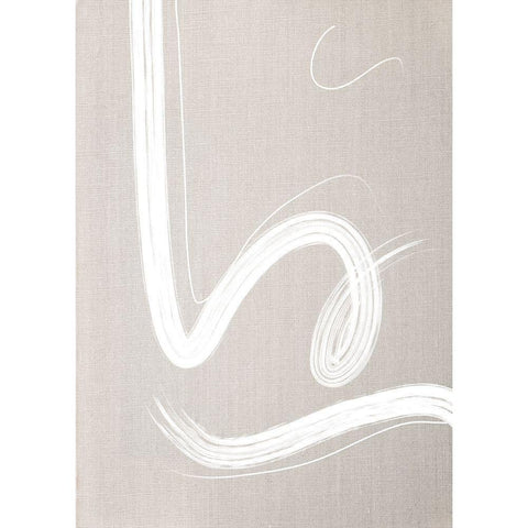 Linen Lines No.1 Black Modern Wood Framed Art Print with Double Matting by Ratcliffe, Tiffany