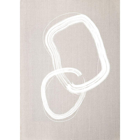 Linen Lines No.2 Gold Ornate Wood Framed Art Print with Double Matting by Ratcliffe, Tiffany