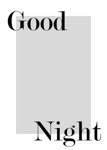 Goodnight White Modern Wood Framed Art Print with Double Matting by Mi, Suki