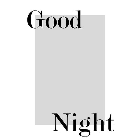 Goodnight Black Modern Wood Framed Art Print with Double Matting by Mi, Suki