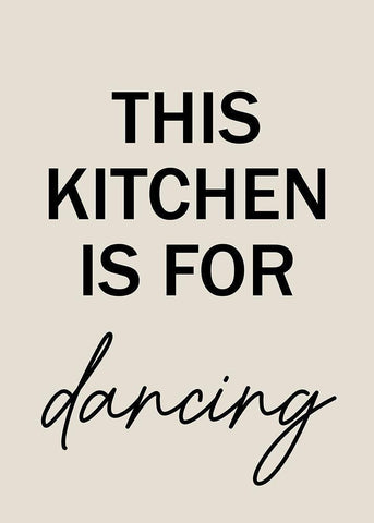 This Kitchen is for Dancing Black Ornate Wood Framed Art Print with Double Matting by Mi, Suki