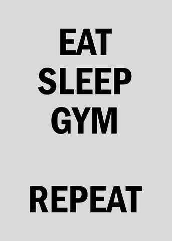 Gym Repeat White Modern Wood Framed Art Print with Double Matting by Mi, Suki