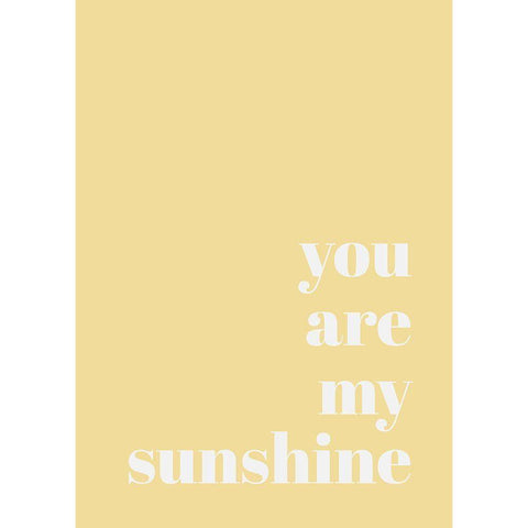 You Are My Sunshine White Modern Wood Framed Art Print by Mi, Suki