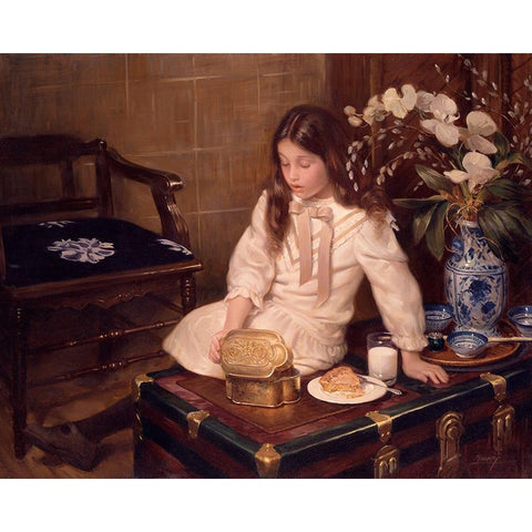 A Little Curiosity White Modern Wood Framed Art Print by Murray, Alan