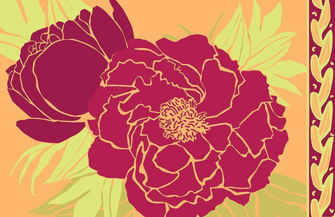 Color Bouquet III White Modern Wood Framed Art Print with Double Matting by Art Licensing Studio