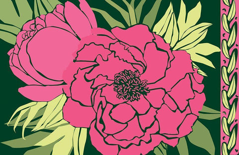 Color Bouquet IV Black Ornate Wood Framed Art Print with Double Matting by Art Licensing Studio