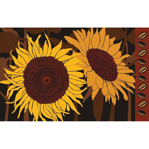 Tournesol I White Modern Wood Framed Art Print by Art Licensing Studio