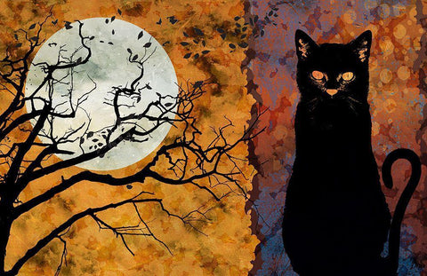 All Hallows Eve 1 Black Ornate Wood Framed Art Print with Double Matting by Art Licensing Studio