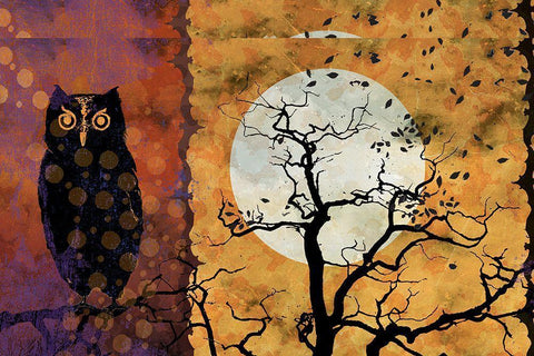 All Hallows Eve 1I White Modern Wood Framed Art Print with Double Matting by Art Licensing Studio