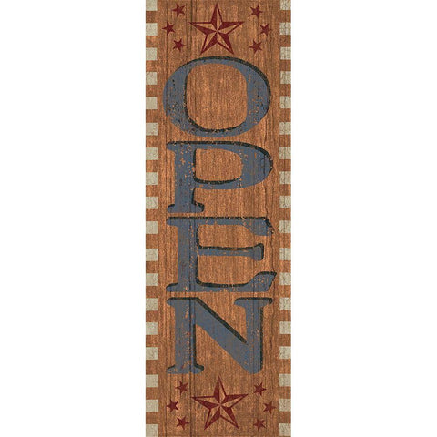 OPEN Sign 2 White Modern Wood Framed Art Print by Art Licensing Studio