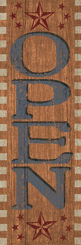OPEN Sign 2 Black Ornate Wood Framed Art Print with Double Matting by Art Licensing Studio