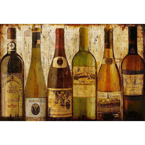 Wine Samples of Europe III Black Modern Wood Framed Art Print with Double Matting by Art Licensing Studio