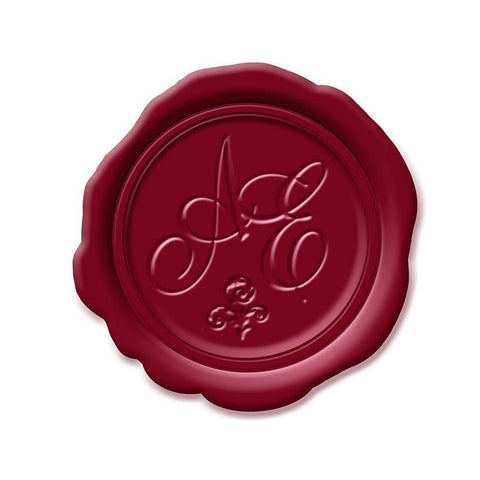 Wax Seal Grenache  White Modern Wood Framed Art Print by Art Licensing Studio