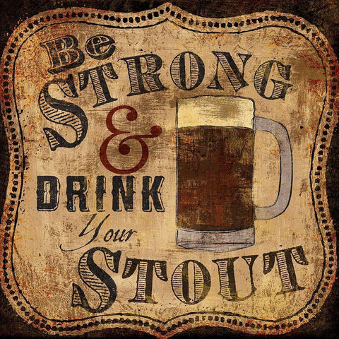 Strong and Stout White Modern Wood Framed Art Print with Double Matting by Art Licensing Studio