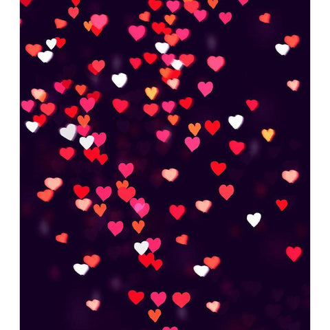 Heartfall Black Modern Wood Framed Art Print with Double Matting by Art Licensing Studio