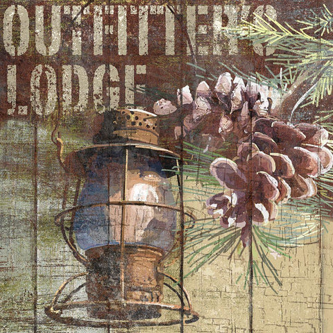 Open Season Outfitter White Modern Wood Framed Art Print by Art Licensing Studio