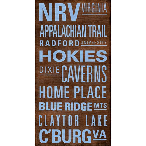NRV Text White Modern Wood Framed Art Print by Art Licensing Studio