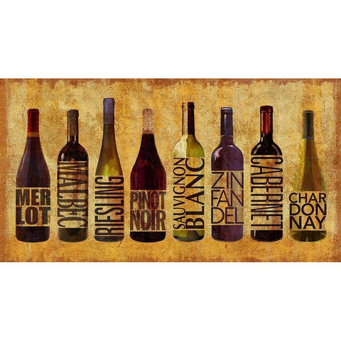 All Wined Up  White Modern Wood Framed Art Print by Art Licensing Studio