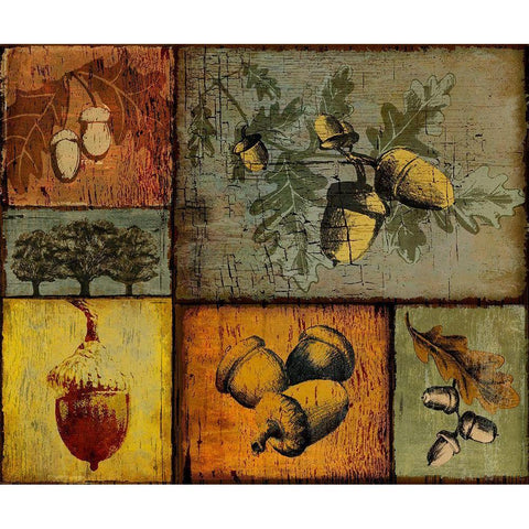 Pines and Oak II Gold Ornate Wood Framed Art Print with Double Matting by Art Licensing Studio