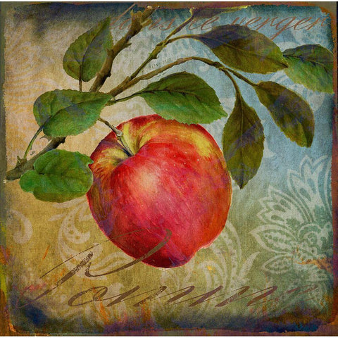 From The Grove Apple Gold Ornate Wood Framed Art Print with Double Matting by Art Licensing Studio