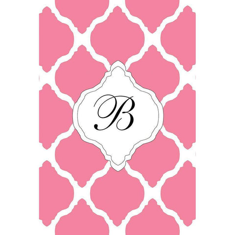 Initials Pattern B White Modern Wood Framed Art Print by Art Licensing Studio