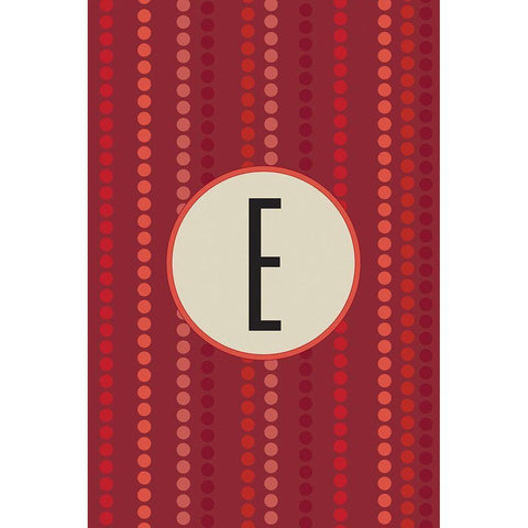 Initials Pattern E Gold Ornate Wood Framed Art Print with Double Matting by Art Licensing Studio